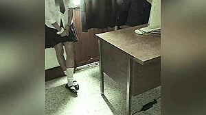 Mexican student seduces teacher in office for better grade with passionate sex