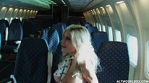 Stunning hostesses playing together in a boing 777