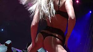 Skinny Babes Tease With Dildos On Stage