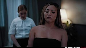 Bisexual beauty in hot scene with busty wife and big cock