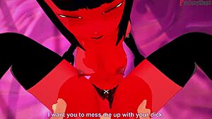 meru the succubus says 'fuck me hard' in this fantasy hentai