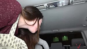 Hardcore sex in a car with big tits and ass
