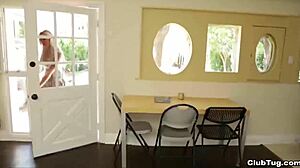 Blonde sexbomb gives handjob to monster cock in POV