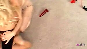 lesbian wife humiliated by sex toys and strapons, licked and fucked