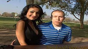 Persia, a hot wife with big natural tits, gets fucked by her husband’s friend