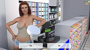 Blonde With Big Tits Chews Gum And Gets Pleasured In Big City!