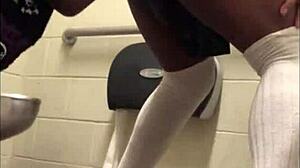 creaming on dick in gas station bathroom with gaping