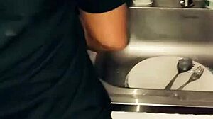 My neighbor's wife seduces me in her kitchen