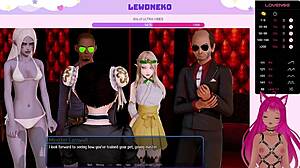 Vtuber Lewdneko Harem Hotel Blowjob Orgasm!