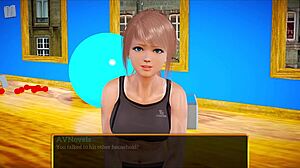 my new family plays a fun game at home with blonde amateurs