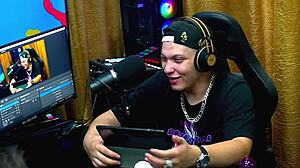 Sex in podcast! She pulled his cock out and jerked with toy. Havena Cep full on Red Sheer.