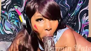 DVA Cosplay Teen 18+ Sucks and Rides Monster BBC with Big Tits