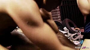 Rough cosplay ffm threesome with two sexy black hair girls and big dick.