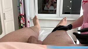 blonde nurse gives handjob in hospital 😏