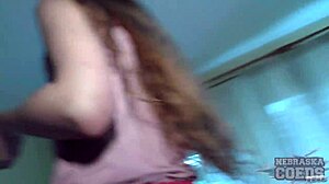 Areana Takes Huge Black Dildo