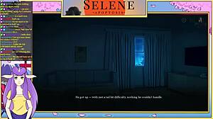 Selene reaches orgasm in this sexy monster game part.