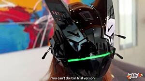 Redhead QT Robot Deepthroating Till Pussy Creampie