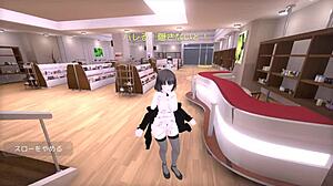 Wow! Anime Girl Masturbates Outdoors In Naked Coat!