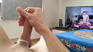 Wow, watch this skinny young guy cum in intense POV masturbation!