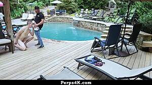 Security officer forces twink into intense deep cavity search