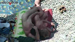 Wow! Beach Voyeur Catches Mature Couple Fucking Under Sun
