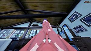 Wow, Sakura gets slammed doggystyle against the wall in hot Naruto hentai!