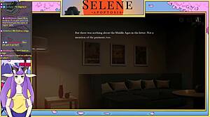 Selene reaches orgasm in this sexy monster game part.