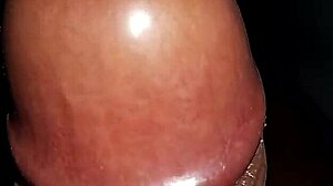 Black Cock Cums During Amateur Handjob Session