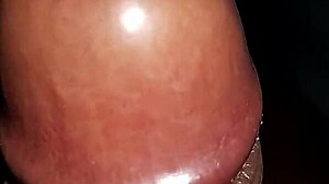 Black Cock Cums During Amateur Handjob Session