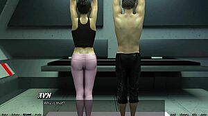 Hot Yoga With Big Tits Brunette Milf.