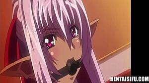 Fiesty princess transformed into a cum-drenched, titty-fucked hentai star