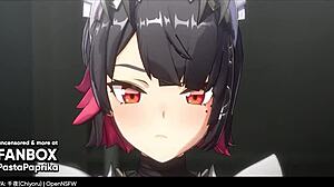 ellen joe in suggestive hentai anime scene