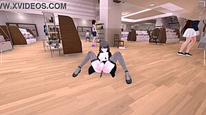 Wow! Anime Girl Masturbates Outdoors In Naked Coat!