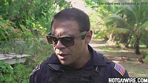 Cop get a surprise when he asked him to pull over - gay porn