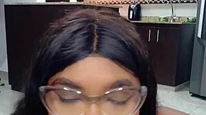 stepsister teaches delicious russian handjob in homemade fucking