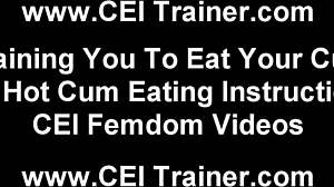 femdom teases cum into mouth