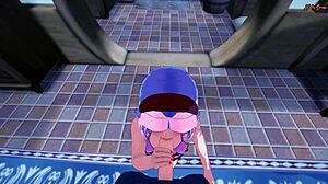 Wow, Sakura gets slammed doggystyle against the wall in hot Naruto hentai!