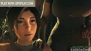 Lara croft gets fucked in 3d