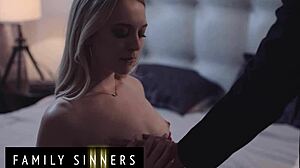 Family Sinners—Step Dad Betrays Wife with Petite Step Daughter, Riding Her Hard Doggystyle and Cumming on Her Ass