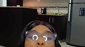 stepsister teaches delicious russian handjob in homemade fucking