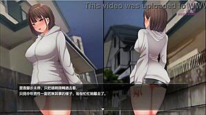 Cartoon game anime hentai night walk two shy girl removes skirt in dark alley
