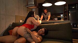 Slutty housewife gets it from her stepson