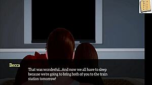 Teen 18+ with big ass plays game leading to sex in 3D anime hentai My New Family 181