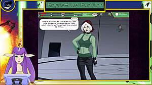 X-Men Hot Sexy Rogue Bathing With Big Cock