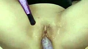 velvet rain edges and squirts with huge toy