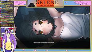 Selene reaches orgasm in this sexy monster game part.