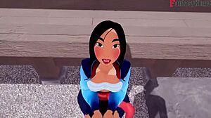 Fa mulan in a full fantasy adventure scene