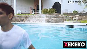 Latina venezolana with big tits spied changing by fake photographer