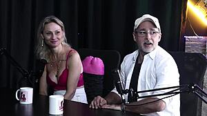 Amateur Brazilian Glamour Group Discusses Viagra And Quick Ejaculations With Aline Fischborn And Flávio Paiva In Sheer Red