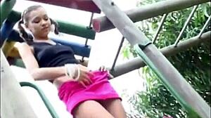 Selina 18 Titty Fucks Big Black Cock Outdoor.